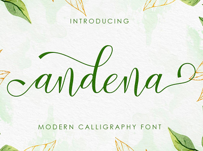 Andena branding calligraphy fonts graphic design logo typography vector