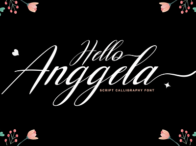 Hello Anggela branding calligraphy font graphic design logo magazine poster typography wedding