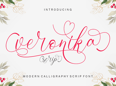 Veronika branding calligraphy design font graphic design logo magazine poster typography wedding