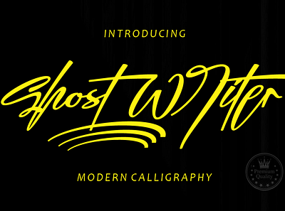 Ghost Writer branding calligraphy design font graphic design logo poster sticker t shirt typography wedding