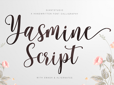 Yasmine Script branding calligraphy design font graphic design illustration logo typography ui wedding