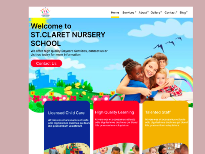 Nursery School Website animation app branding design dribble figma graphic design illustration logo ui uiux ux vector