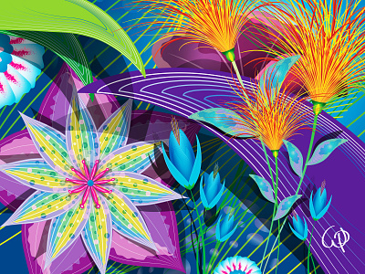 TROPICAL FLOWER | MIAMI design digital illustration graphic design illustration vector