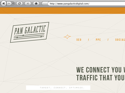 pan galactic website connect design digital dna futuristic logo modern ppc retro seo social media web website