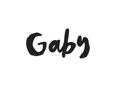 gaby handdrawn lettering logo type