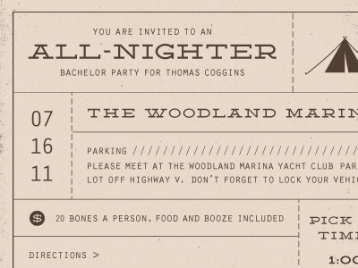 bachelor party invitation bachelor party icon invitation woods
