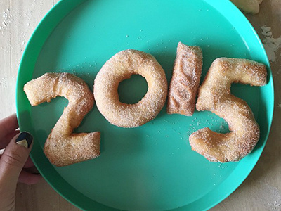 donut type 2015 donut food new year numbers sugar type typography