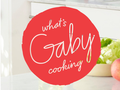 what's gaby cooking blog branding cooking design food identity lettering logo monoweight red type
