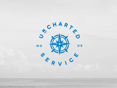 Uncharted Service compass compass rose design icon illustration logo ship wheel