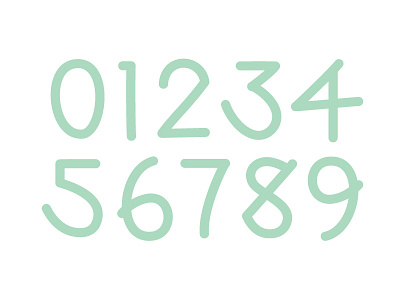 0-9 hand type illustrated numbers