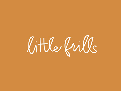 little frills blog branding hand type illustrated script