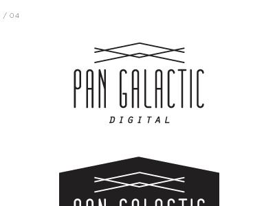 pan galactic design digital dna futuristic logo modern retro web
