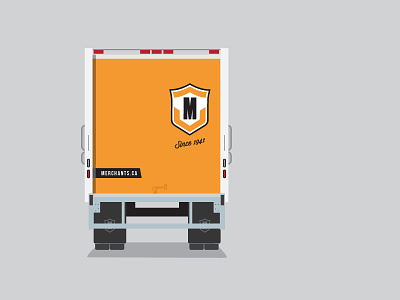 delivery truck comp delivery truck design illustration orange rear typography wrap