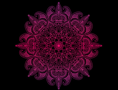 Mandala on Black adobe photoshop graphic design illustration mandala photoshop symmetry vector
