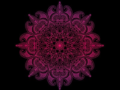 Mandala on Black