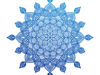 The Blues adobe photoshop design gradient graphic design illustration mandala photoshop symmetry vector