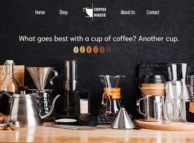 Coffee Shop Landing Page adobe photoshop coffee design landing page photoshop ui ui design