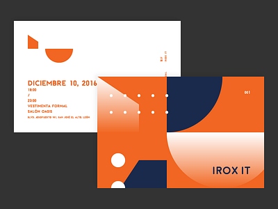 Irox IT Invitation flat geometric invitation paper