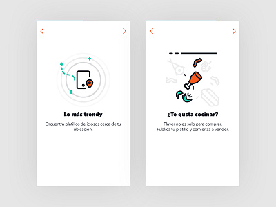 Flaver Onboarding app food ios onboarding ui ux