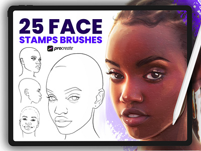 Face Stamp Brushes Procreate