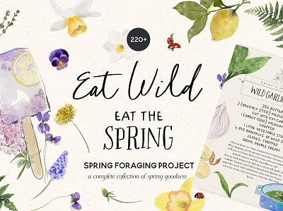 Eat Wild - Spring Foraging Project 3d animation app branding design graphic design illustration logo motion graphics ui vector