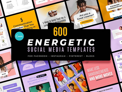 Energetic Instagram Templates CANVA