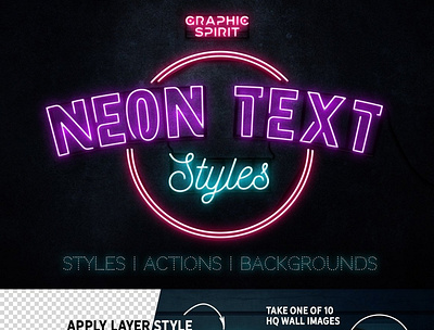 Neon Text Layer Styles FREE BRUSHES 3d animation app branding design graphic design illustration logo ui vector