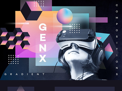 GENX- Gradient Compositions Toolkit 3d animation app branding design graphic design illustration logo motion graphics ui vector