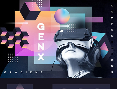 GENX- Gradient Compositions Toolkit 3d animation app branding design graphic design illustration logo motion graphics ui vector