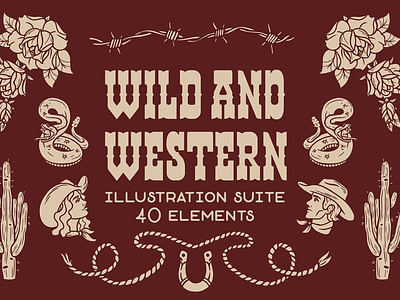 Wild & Western • Cowboy illustration 3d animation app branding design graphic design illustration logo motion graphics ui vector
