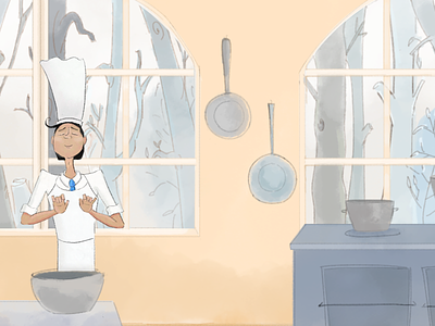 The art of cooking animation character design chef cooking cuisine illustration le chef photoshop