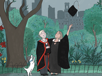 Happy Graduation art character art character design characterdesign design digital art digital painting dog grad graduation illustration illustrations jack russell melbourne university photoshop print royal botanic gardens vic terrier