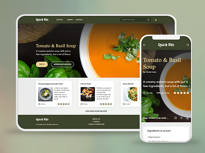 Quick Bite - Recipe Responsive Website