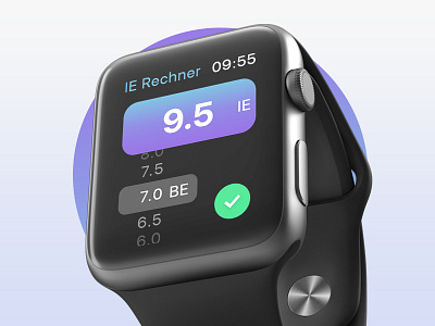 Insulin units calculator | IE-Rechner adobe xd app design apple watch calculator diabetes insulin ui design ui designer