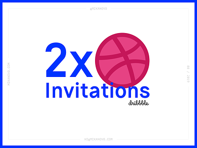 2 x Dribbble Invitations dribbble invites invitation invitations invite