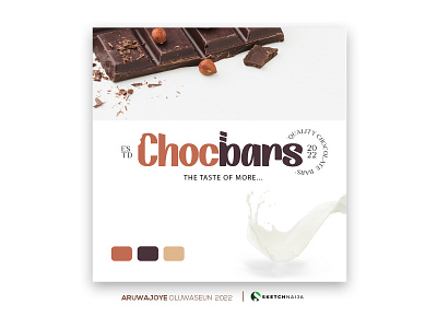 Logo Design (Chocbars) adobe illustrator brand identity brand identity designer brand packaging branding chocolate chocolate branding design design company food and beverage design food packaging graphic design illustration logo logo presentation design photoshop