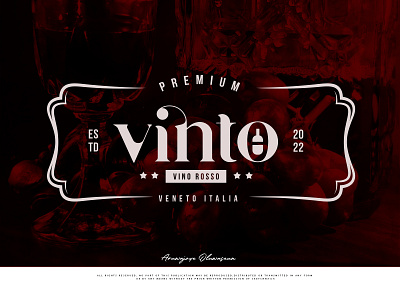 Logo Badge (Vinto Italian wine) adobe illustrator brand identity brand logo brand packaging branding design graphic design illustration logo wine brand logo