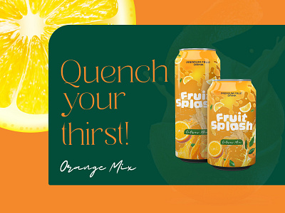 Fruit drink can design adobe illustrator brand identity brand packaging branding design graphic design illustration logo