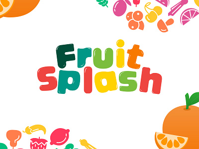 Fruit drink brand Logo adobe illustrator brand identity brand packaging branding design graphic design illustration logo vector