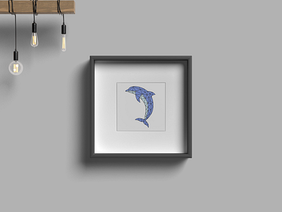 Illustration dolphin illustration polygonal vector