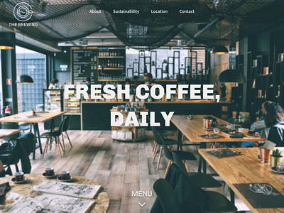 Weekly Warmup: Landing Page for Cafe design landing page ui web design