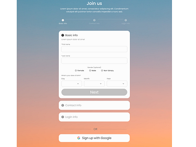 Daily UI challenge - Sign up page dailyui design ui web design