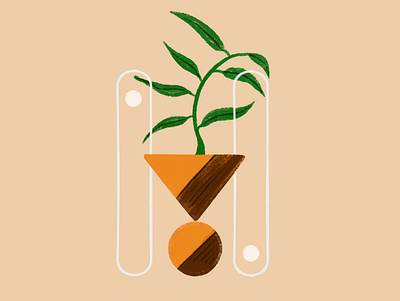 Balance and growth. botanical flat illustration illustration illustration art