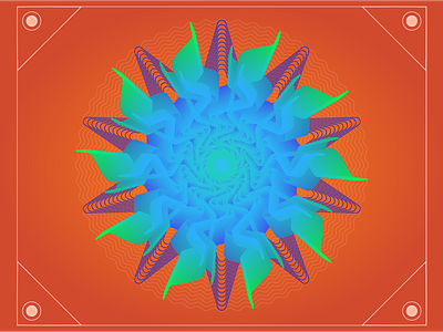 Fractal Flower #1 blendtool flower fractal geometric geometry gradients psychedelic symmetry