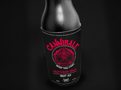 Cannibale, close up ale beer black branding cannibal packaging