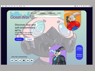 Ocean.Wav - NFTs Landing Page