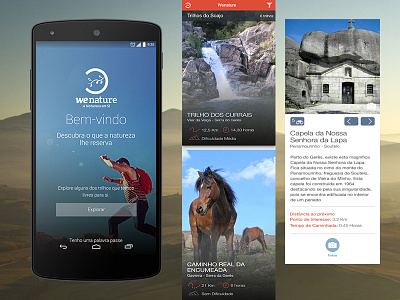 wenature Mobile App by Sétima android app braga design ios mobile app nature portugal webdesign