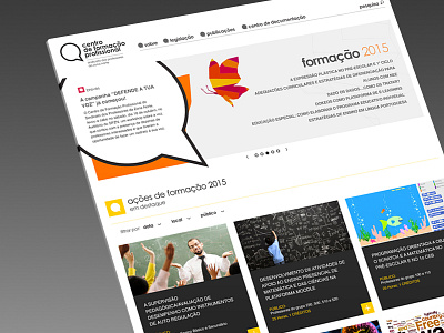 CFProf Website by Sétima centro de formação profissional cfprof content formation platform professors responsive syndicate teachers ui ux website