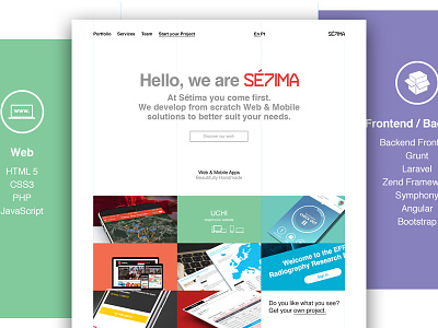 Sétima's Website development online portfolio responsive sétima web website