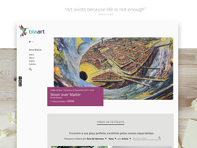 Blaart by Sétima art artists artwork blaart ecommerce ecosystem mvp platform startup sétima website